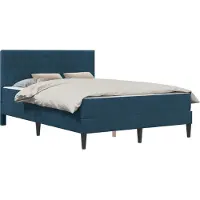 vidaXL Lit avec matelas Bleu Bleu 120 x 190 cm Velours