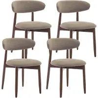 COLAMY Lot de 4 chaises de salle à manger , robustes et élégantes, dans un style scandinave minimaliste, idéales pour la salle à manger et la cuisine, couleur camel