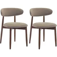 COLAMY Lot de 2 chaises de salle à manger , robustes et élégantes, dans un style scandinave minimaliste, idéales pour la salle à manger et la cuisine, couleur camel