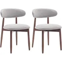 COLAMY Lot de 2 chaises de salle à manger , robustes et élégantes, dans un style scandinave minimaliste, idéales pour la salle à manger et la cuisine, gris