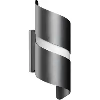 Silamp Applique Murale 10W CCT NOIRE IP65 Torsadée - 3000K/4000K/6500K