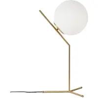 Alpinaluz Lampe de table en cristal et aluminium doré : éclairage nocturne pour chambre à coucher et salon Ø25cm "LUCY"-E27