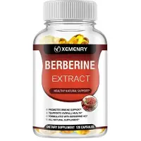Xemenry Berberine Extract 1800mg (120 capsules) Complément alimentaire, cœur, tension artérielle, circulation sanguine, santé cardiaque, système immunitaire