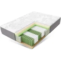 HOMAVO Matelas 140x190x22cm 7 zones à ressorts ensachés, degré de fermeté H3, matelas orthopédique à ressorts, matelas à ressorts en mousse confort