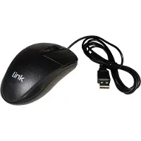 Link&Bikini LINK USB Optical Mouse LKMOS35 Black 1200DPI 3 Keys Ergonomic Design for PC