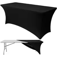 Ruhhy 27727 Housse élastique pour table de traiteur 183 x 75 x 75 cm, noire