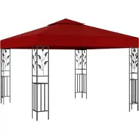 Syfax Belvédère 3x3 m Rouge bordeaux
