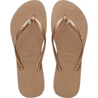 Havaianas Tongs Slim Crystal Sw II Rose Gold-Taille 33 - 34