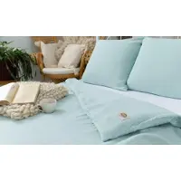 MULTITEX Linge de lit, mousseline de coton, élégant, dans une boîte, 160x200 33 Vert clair