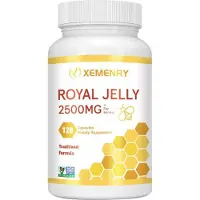 Xemenry Royal Jelly 2500mg (120 capsules) Complément alimentaire, système immunitaire, peau, inflammation, cœur, antioxydants