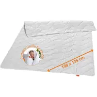 Sleepling Couverture d'été 100 x 135 cm, 100% soie sauvage, rafraîchissante et idéale pour les nuits chaudes, couverture pour enfant,