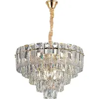 Toolight Lampe Suspendue G056-CP 50cm 50cm Gold