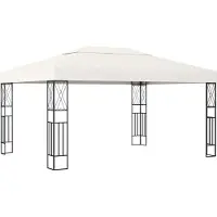 The Living Store Pavillon 3 × 4 m en tissu crème