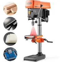 Vevor Perceuse à Colonne d'Établi 305 mm Perceuse d'Établi 550 W pour Travail du Bois et Métaux