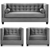 AEA Ensemble Canapé Canapé Lit Gris Fauteuil Meubles Créatifs Tissu Salon Nouveau