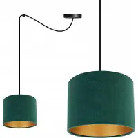 Light11 HOME Suspension Élégante En Forme D'araignée, Abat-Jour En Velours Doré
