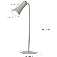 Northpoint 3in1 LED Lampe de table à batterie 4 niveaux de gradation lumière blanche 6500K 150lm Touche