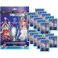 Topps - Ligue des champions 2024/2025 - Autocollants à collectionner - 1 pack de démarrage + 20 sachets
