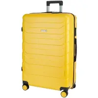 Omna | Valise sur roulettes L - 20" - 57x38x24 cm - Jaune - Légère et compacte - Idéale pour les voyages courts