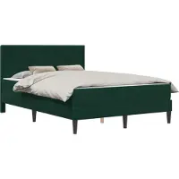 vidaXL Lit avec matelas Vert foncé 120 x 190 cm Velours