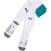 Puma Hommes, Chaussettes de sport, FPF Striped Socks Replica (31 - 34), Vert, Blanc