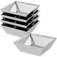 vidaXL Cache-pot de jardin 5 pcs Argent 50 x 50 x 15 cm