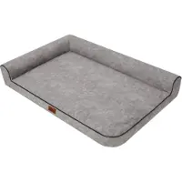 HOBBYDOG Coussin pour chien Lit pour chien Lit pour animal Lit pour chat Panier pour chien Couchage - Best - 115 x 80 x 18 cm [Taille : XXL] - Cendres