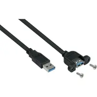 Kabelmeister USB3.0 Verläng. A St.-A Einbau UL schwarz 2m