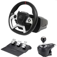 Maxx Tech Kit de roulettes de course Pro FF (PC, PS4, Xbox One S, Xbox One X, Xbox Series S, Xbox Series X), Manette, Noir