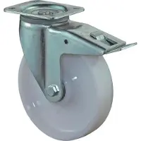 BS Rollen BS Roulettes Roulette pivotante avec frein diamètre 150mm capacité de charge 700kg roue en plastique plaque 135x110mm - L620.B15.150
