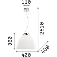 Ideal Lux FIRENZE lampadaire blanc antique 1 ampoule