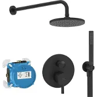 Ideal standard Système de douche Ceraline, avec Easy Clean, noir