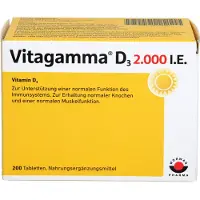 Wörwag Pharma GmbH & Co. KG Vitagamma D3 2 000 U.I. Vitamine D3 NEM, 200 St TAB