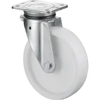 BS Rollen BS Roulettes Roulette pivotante pour charges lourdes B10 diamètre 250mm capacité de charge 1100kg roue en plastique couleur naturelle plateau 200x160m - N100.B10.251