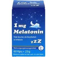 Pharma Peter GmbH Pharma Peter Melatonin 1 mg Capsules contribue à réduire le temps d'endormissement, 60 capsules