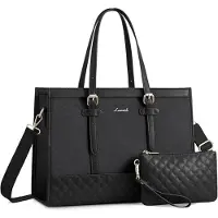 Sonstiges Sacoche moderne LOVEVOOK pour ordinateur portable 17,3 pouces pour femme - Grande serviette avec compartiments de protection pour ordinateur portable et iPad