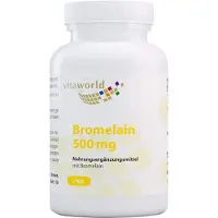 Vita World GmbH Bromélaïne 500 mg | 100 gélules | enzyme de dégradation des protéines de l'ananas | gastro-résistant | végétalien
