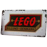 LEGO Tin sign with retro logo - Promotional 5007016