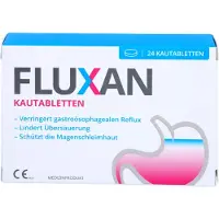 Ardeypharm GmbH Fluxan comprimés à mâcher réduit le reflux gastro-œsophagien et soulage les brûlures d'estomac, 24 comprimés à mâcher