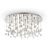 Ideal Lux Plafonnier chromé MOONLIGHT cristal 15 ampoules