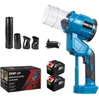 OEM Souffleur d'air, moteur sans balais, fonctionnalité double usage, lot de 2 grandes batteries