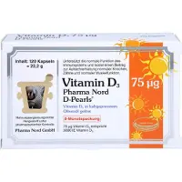 Pharma nord , Vitamine D3 75 μg, gélules D-Pearls, boîte de 120 gélules