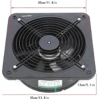 StarTech.com Ventilateur d'extraction 300 mm - Ventilateur axial industriel mural/de fenêtre - 2 677 m³/h - 150 W, 220 V CA - Silencieux - Noir