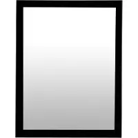 5five Simply Smart | Miroir de salle de bain - Basic - 34x44 cm - Noir - Pratique et intemporel - Finition de haute qualité