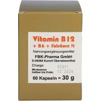 FBK-Pharma GmbH Bioxera Vitamine B12 + B6 + acide folique N gélules, 60 gélules