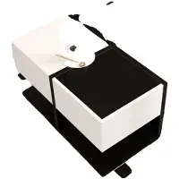 OEM Table basse, design moderne, avec rangements, blanc et noir