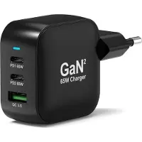 Port Designs Port WALL GaN2 CHARGER USB-C & USB-A 65W (65 W, 3 ports), Chargeur USB, Noir