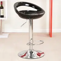 StarTech.com Tabourets de bar - Lot de 2 - Réglables en hauteur à l'aide d'un levier - Pivotants à 360° - Repose-pieds et structure métallique - Assise en plastique - Noir