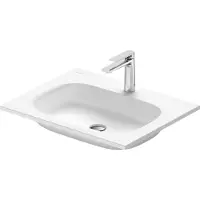 Duravit Sivida lavabo pour meuble, 1 trou pour robinet, sans trop-plein, 620x485mm, blanc satiné (485 mm, 620 mm)