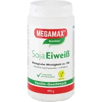 MEGAMAX Protéine de soja en poudre saveur vanille, 400 g de poudre